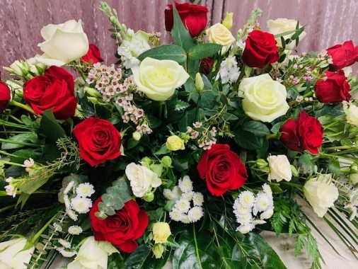 Red & Cream Roses