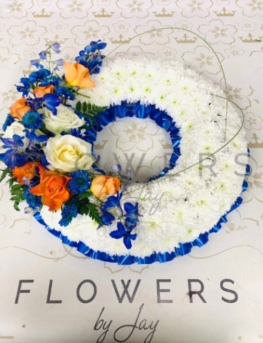 Blue & Orange Wreath