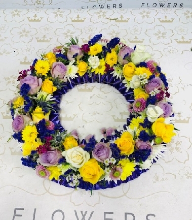 Purple & Yellows Mix Wreath