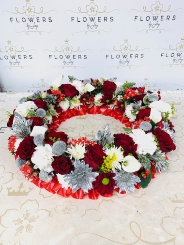 Red & Silver Wreath