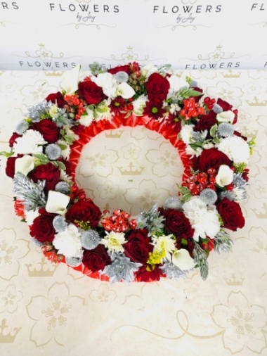 Red & Silver Wreath