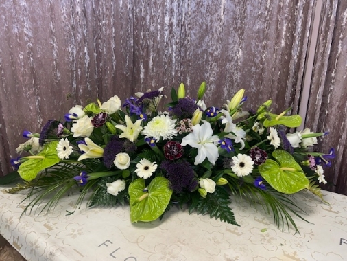 Anthurium Green casket spray