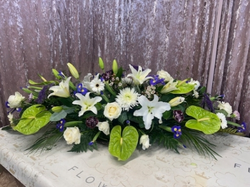 Anthurium Green casket spray