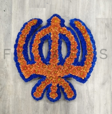 Orange Khanda (Royal blue edge)