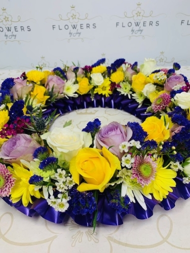 Purple & Yellows Mix Wreath