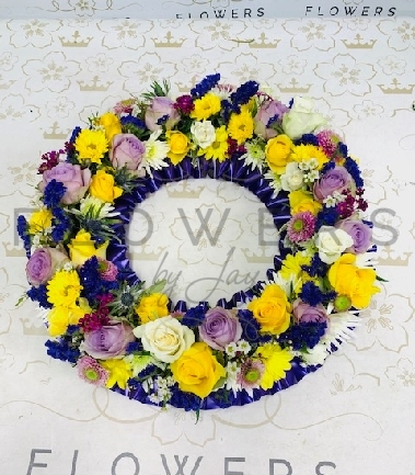 Purple & Yellows Mix Wreath