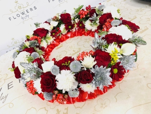 Red & Silver Wreath