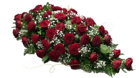 Red Roses Casket Spray